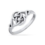 Best Friends Celtic Love Knots Infinity Promise Ring Band .925 Sterling Silver