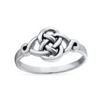 Best Friends Celtic Love Knots Infinity Promise Ring Band .925 Sterling Silver - Image 2
