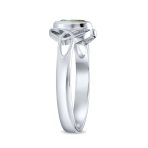 Celtic Iridescent Labradorite Stone Trinity Knot Friendship Triquetra Ring .925 Sterling Silver - Image 6