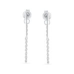 Minimalist 4MM Star CZ Opal Gemstone Dangle Earrings 14K Gold Plated Silver - Image 2