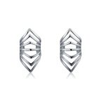 Set of 2 Tiny Chevron Ear Cuff Cartilage Clip Wrap Helix Silver For Non-Pierced - Image 2