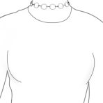 Geometric Retro Mod Fashion Circle Choker Necklace in Silver Tone Metal - Image 3