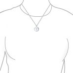 Religious Holy Cross Photo Locket Necklace Round Circle Holds Pictures .925 Sterling Silver - Image 4