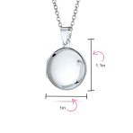 Polished Silver Dome Photo Locket Necklace Pendant for Pictures - Image 5