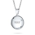 Polished Silver Dome Photo Locket Necklace Pendant for Pictures - Image 4