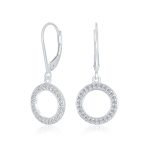 Elegant Geometric CZ Dangle Chandelier Earrings in Gold or Silver for Bridals
