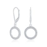 Elegant Geometric CZ Dangle Chandelier Earrings in Gold or Silver for Bridals
