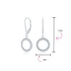 Elegant Geometric CZ Dangle Chandelier Earrings in Gold or Silver for Bridals - Image 7