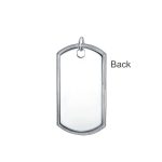 Large Classic Dog Tag Pendant Necklace .925 Sterling Silver With 24 Inch Ball Chain