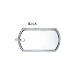 Large Classic Dog Tag Pendant Necklace .925 Sterling Silver With 24 Inch Ball Chain - Image 2
