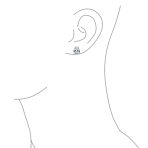 Set of 2 Pear Shape CZ Stud Earrings Teardrop Solitaire Gold Sterling Silver 6MM - Image 3