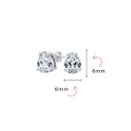 Set of 2 Pear Shape CZ Stud Earrings Teardrop Solitaire Gold Sterling Silver 6MM - Image 4