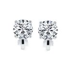 Traditional 2CT Round CZ Solitaire Clip-On Earrings - Gold Silver Non-Pierced 8MM - Image 15
