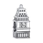 Travel Land mark London Big Ben Clock Charm Bead .925 Sterling Silver for Bracelet