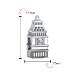 Travel Land mark London Big Ben Clock Charm Bead .925 Sterling Silver for Bracelet - Image 3