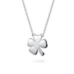 Set of 2 Four Lucky Clover & Lucky Horseshoe Pendant Necklace .925 Sterling Silver - Image 3