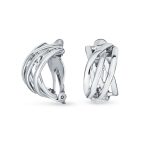 Classic Celtic Knot Clip-On Earrings Two Tone For Non-Pierced Ears Gold Plated - Image 2