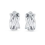 Classic Celtic Knot Clip-On Earrings Two Tone For Non-Pierced Ears Gold Plated - Image 7