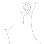 Long Chain Dangle Spiritual Religious Cross Threader Earrings Sterling Silver - Image 4