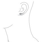Spiritual Guardian Angel Wing Ear Pin Crawler Climber Earrings Pave CZ Accent .925 Sterling Silver - Image 3