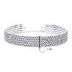 Classic Cocktail Sparkly Rhinestone Choker Statement Necklace Adjustable - Image 4