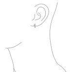 Religious Cubic Zirconia CZ Cross Huggies Mini Hoop Earrings .925 Sterling Silver - Image 5