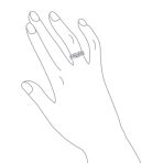 Vintage Style 2CT Cubic Zirconia Princess Cut Solitaire CZ Baguettes Engagement Ring Set Sterling Silver - Image 3