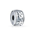 Floral Daisy Clasp Spacer Charm Sterling Silver for European Bracelet