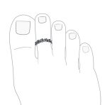 Set of 2 Daisy Flower and Black Rose Midi Band Toe Ring Oxidized Sterling Silver - Image 3