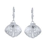 Hawaiian Seaside Dangle Earrings Sand Dollar Starfish Seashell 14K Gold-Plated - Image 3
