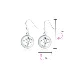 Spiritual Amulet Dangle Earrings Aum Om Ohm Sanskrit Symbol Sterling Silver - Image 4