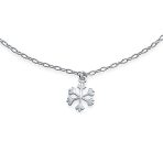 Holiday Party Snowflake Anklet Ankle Bracelet Sterling Silver 9-10 Inch - Image 2
