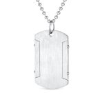 Inspirational Serenity Prayer Dog Tag Necklace Stainless Steel 24" Ball Chain - Image 2