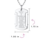Inspirational Serenity Prayer Dog Tag Necklace Stainless Steel 24" Ball Chain - Image 4