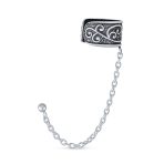 Set of 2 Boho Bali Ear Cuff Cartilage Vine Scroll Wrap Earrings Oxidixed Silver - Image 2