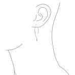 Minimalist Dangle Chandelier Earrings with Cubic Zirconia in Sterling Silver - Image 2