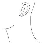 Modern Oval Concave Clip On Earrings .925 Sterling Silver Non Pierced Ears - Image 3