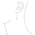 Judaic Star Of David Dangle Earrings Sterling Silver Threader for Bat Mitzvah - Image 3