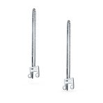 Dainty Music Note Threader Dangle Earrings for Music Students  Sterling Silver - Image 2