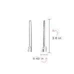 Set of 2 Music Note Celestial Star Long Chain Threader Dangle Earrings Silver - Image 4