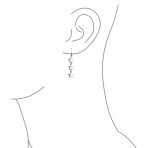 American Patriotic Celestial Star Dangle Earrings  Sterling Silver French Wire - Image 3