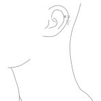 Religious Ear Lobe Cartilage Ear Cuff Dangling Cross Earrings Sterling Silver - Image 3