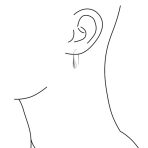 Minimalist Dangle Earrings Polished Teardrop Threader in Sterling Silver - Image 5