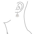 Boho Ethnic Dangle Earrings Freshwater Pearl Fringe Hooks - Image 3