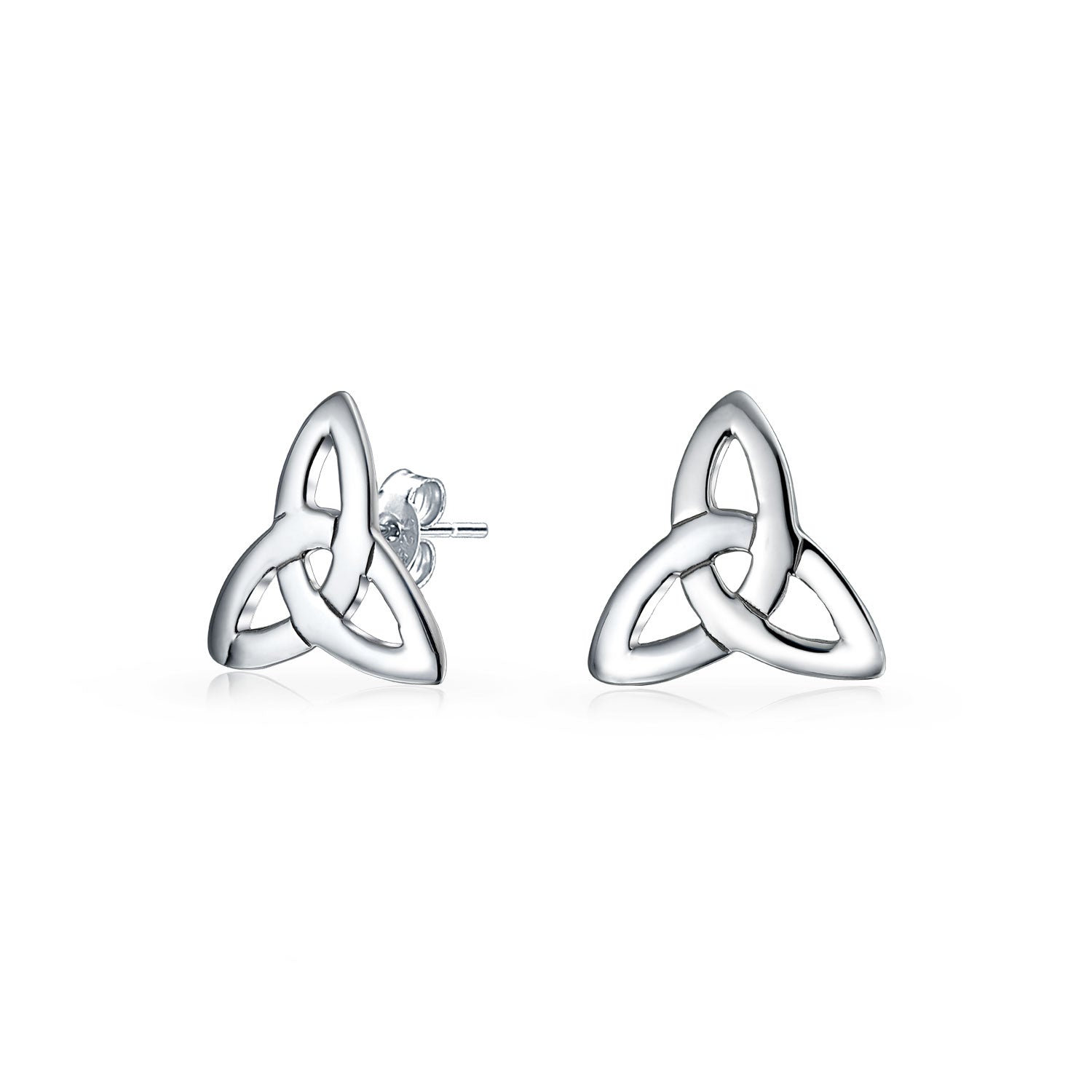 silver-earring-stud-infinity-knot_pmr-s10706-az_1 Small Celtic Irish Love Knot Trinity Symbol Stud Earrings in Sterling Silver 7MM - Image 1