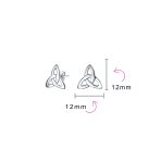 Set of 2 Small Celtic Irish Lover Infinity Knot Stud Earrings Oxidized Silver - Image 4