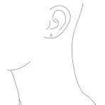 Buddhist Zen Ohm Symbol Stud Earrings in Rose Gold Sterling Silver - Image 5