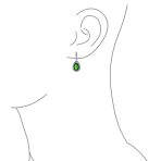 Classic 7CT Aqua Blue Cubic Zirconia CZ Large Teardrop Earrings Hinge Clip Closure - Image 25