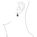 Classic 7CT Aqua Blue Cubic Zirconia CZ Large Teardrop Earrings Hinge Clip Closure - Image 26