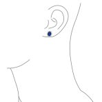 Vintage Style 3CT Crown Halo Gemstone CZ Stud Earrings in Sterling Silver - Image 2